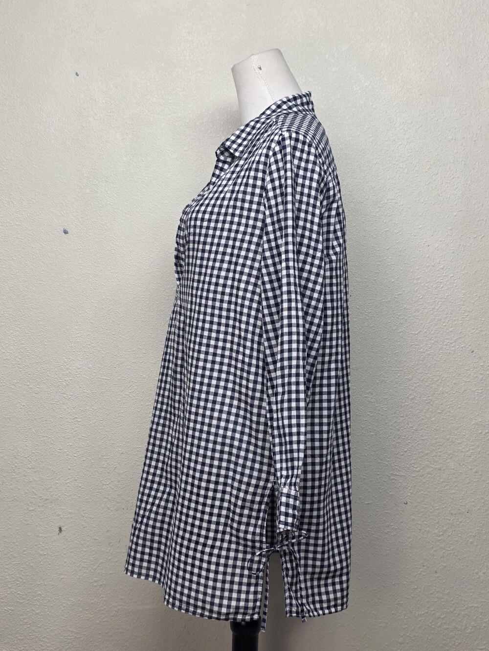 J. Crew Navy and White Gingham Swim Coverup Tunic, Size M - Picture 5 of 8